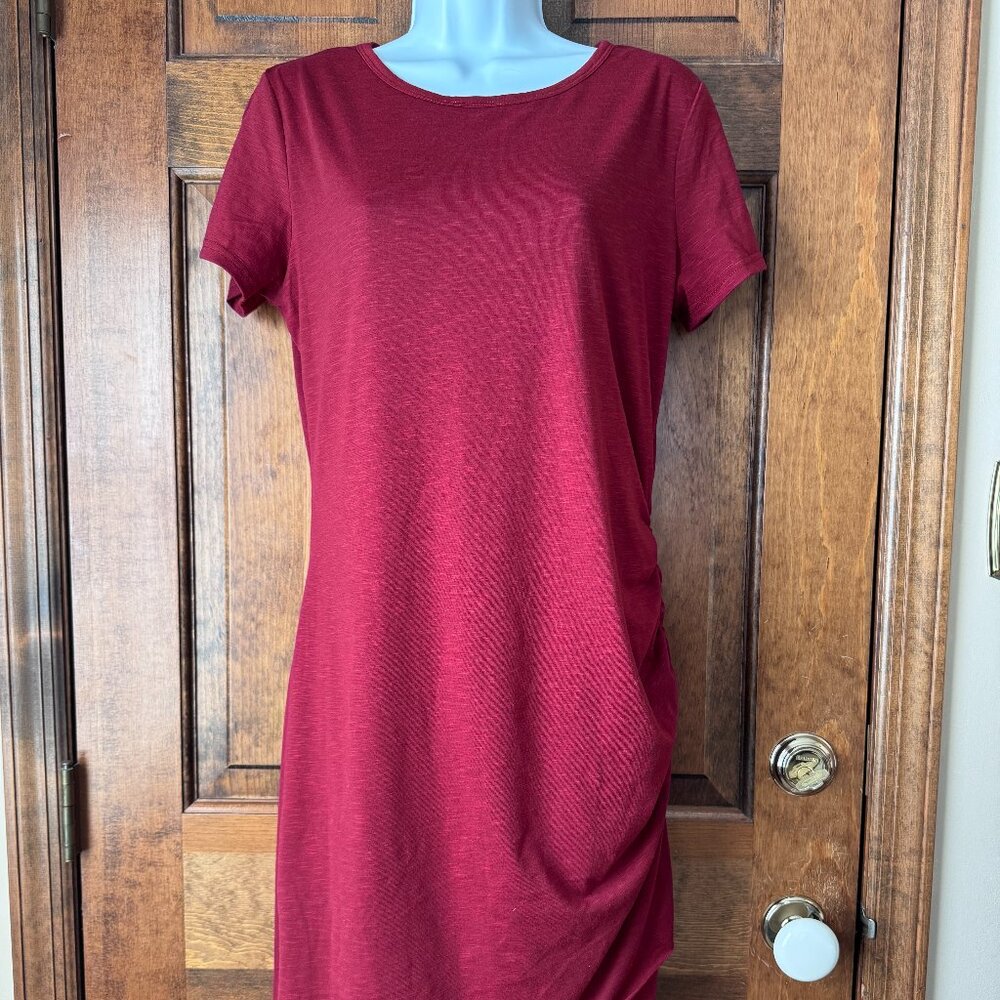 NWT BTFBM Cranberry Tee Shirt Dress w/Shirring Medium